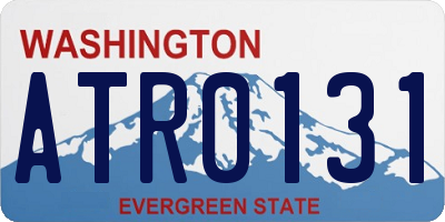 WA license plate ATR0131