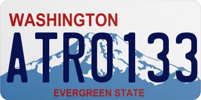 WA license plate ATR0133
