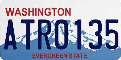 WA license plate ATR0135