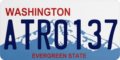 WA license plate ATR0137