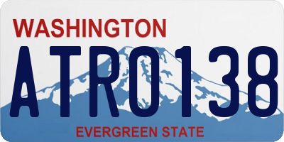 WA license plate ATR0138