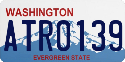 WA license plate ATR0139