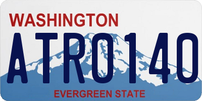 WA license plate ATR0140