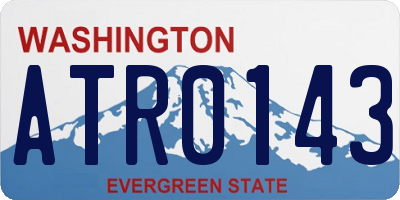 WA license plate ATR0143
