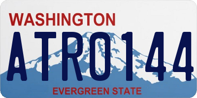 WA license plate ATR0144