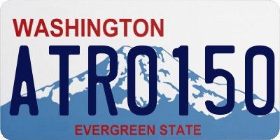 WA license plate ATR0150