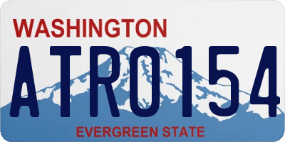 WA license plate ATR0154