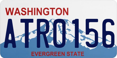WA license plate ATR0156