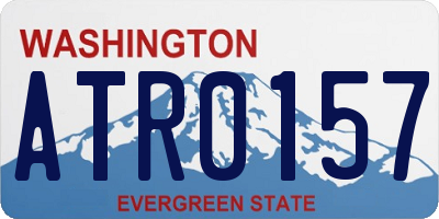 WA license plate ATR0157