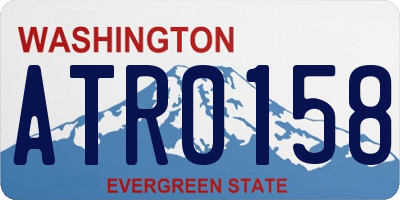 WA license plate ATR0158