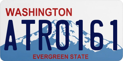 WA license plate ATR0161