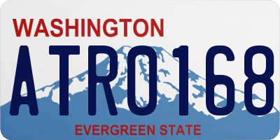 WA license plate ATR0168