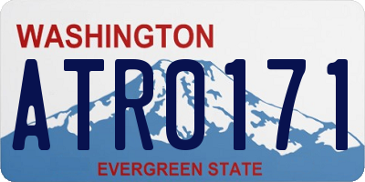 WA license plate ATR0171