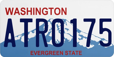 WA license plate ATR0175