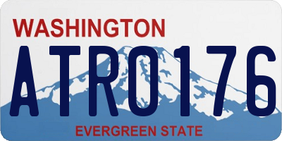 WA license plate ATR0176