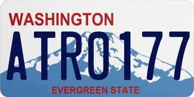 WA license plate ATR0177