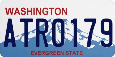 WA license plate ATR0179