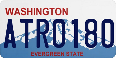 WA license plate ATR0180