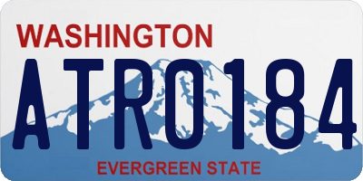WA license plate ATR0184