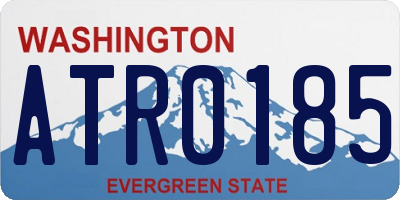 WA license plate ATR0185