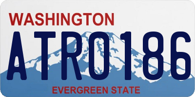 WA license plate ATR0186