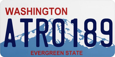 WA license plate ATR0189
