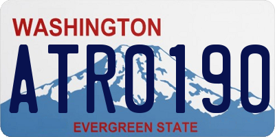 WA license plate ATR0190