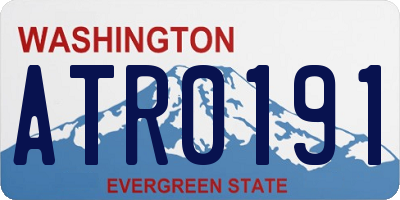 WA license plate ATR0191
