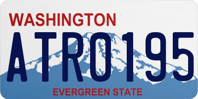 WA license plate ATR0195