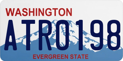 WA license plate ATR0198