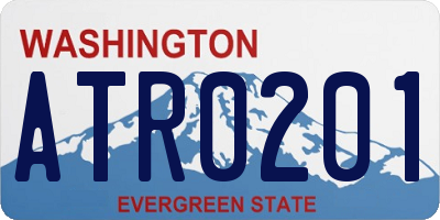 WA license plate ATR0201