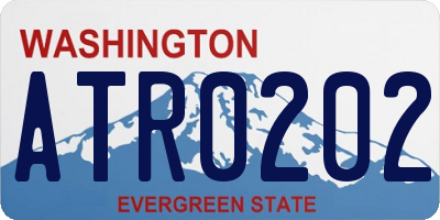 WA license plate ATR0202