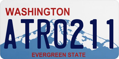 WA license plate ATR0211