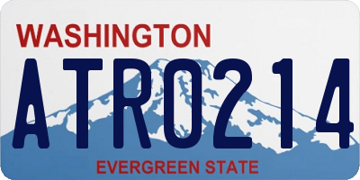 WA license plate ATR0214