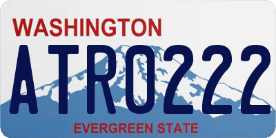 WA license plate ATR0222