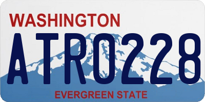 WA license plate ATR0228
