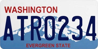 WA license plate ATR0234