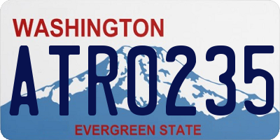 WA license plate ATR0235