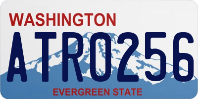 WA license plate ATR0256