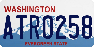 WA license plate ATR0258