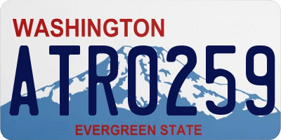 WA license plate ATR0259