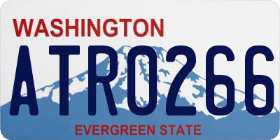 WA license plate ATR0266