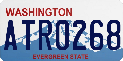 WA license plate ATR0268