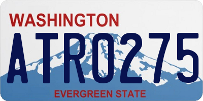 WA license plate ATR0275