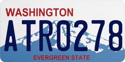 WA license plate ATR0278