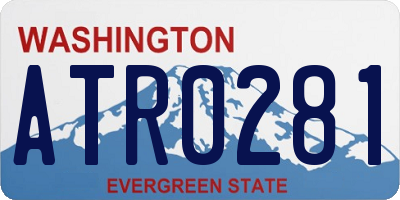 WA license plate ATR0281