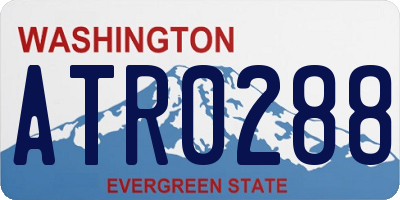 WA license plate ATR0288
