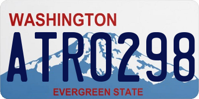 WA license plate ATR0298