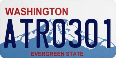 WA license plate ATR0301