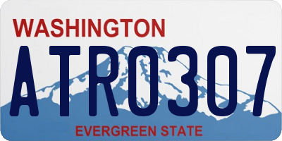 WA license plate ATR0307